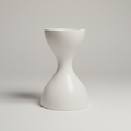 Sculptural White End Table