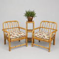 Bamboo Club Chair, Pair
