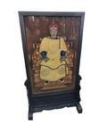 Antique Chinese Painting, Framed on a Wooden Stand
