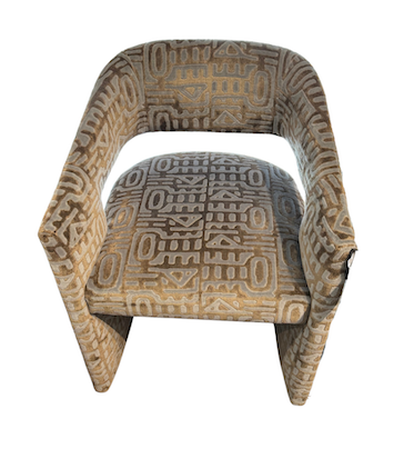 Float Back Game Chair in Velvet Symbols Fabric