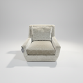 Verve Lounge Chair in Punched Taupe Velvet + Brass Base