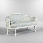 Gustavian Inspired Blue Love Seat