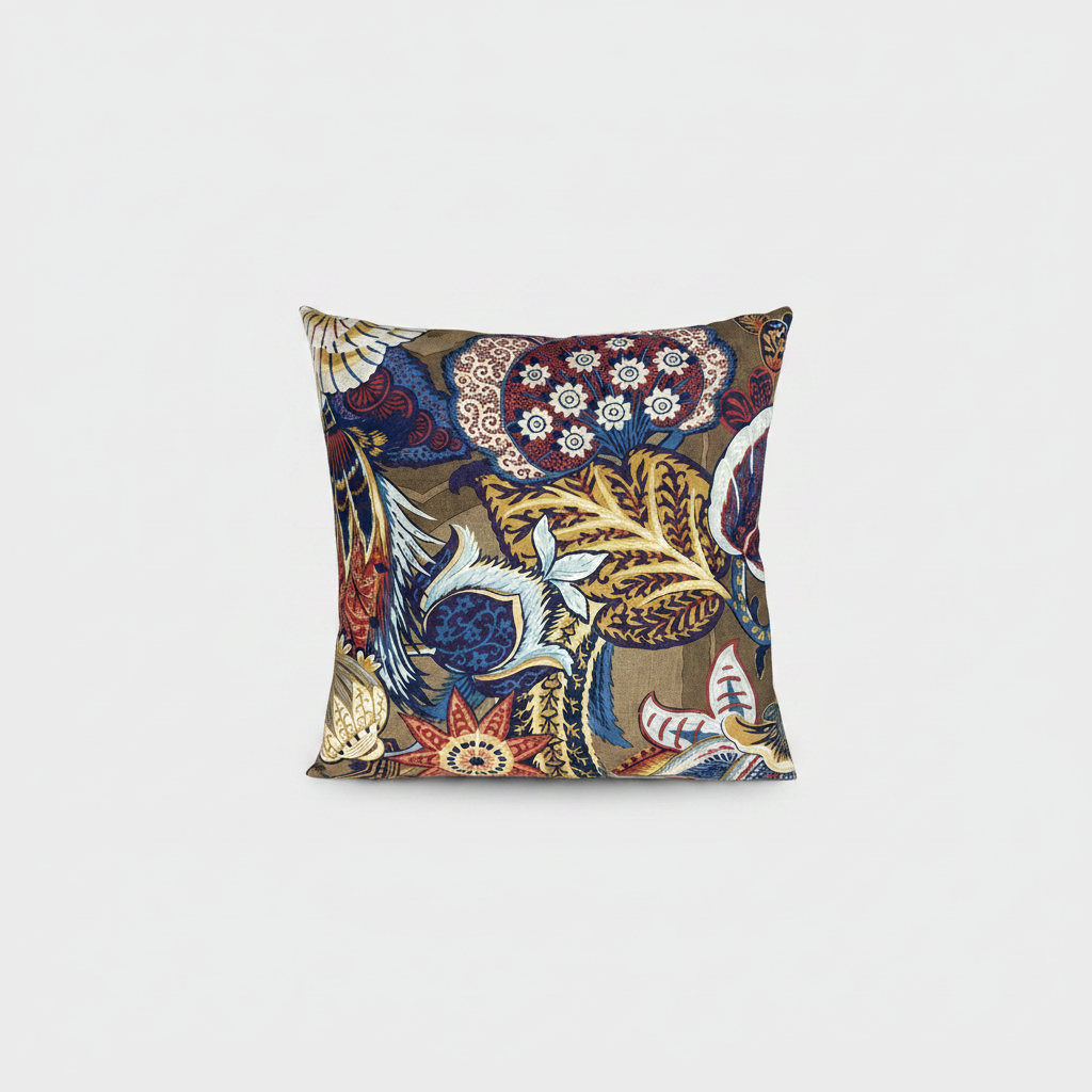 Cerulean Color Floral Pillow