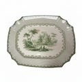 Green and White Platter, 1860's