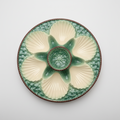 French Longchamp Green Oyster Plates, 1900