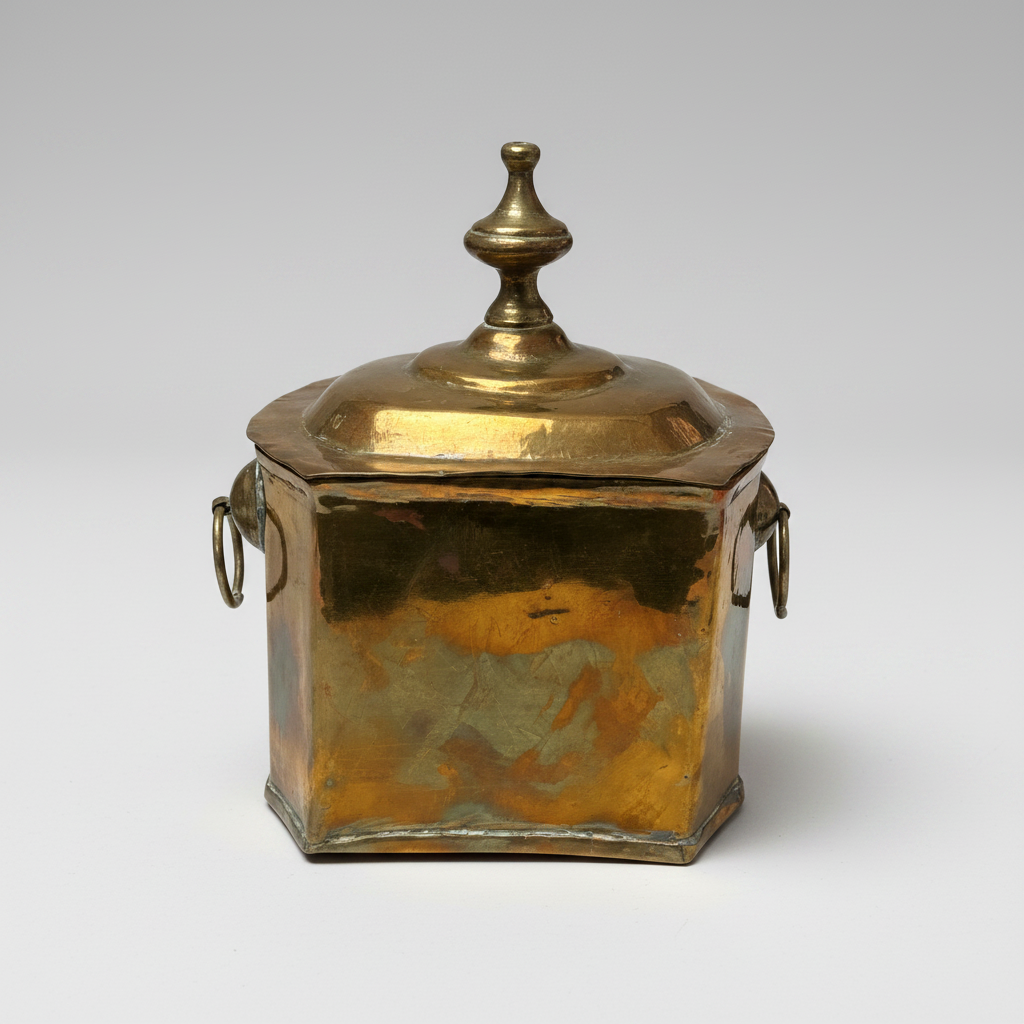 Antique Brass Bran Box