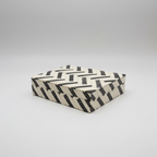 Black and White Horn Tile Box