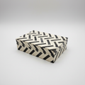 Black and White Horn Tile Box