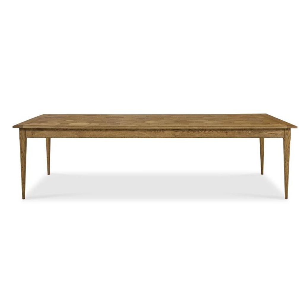 Oak and Walnut Parquet Dining Table