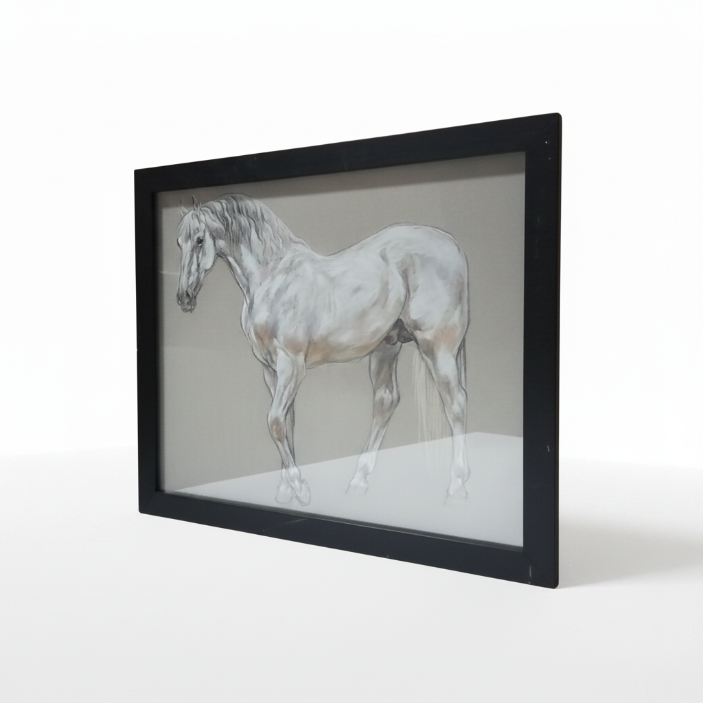 Framed Painting of Horses by Leslie Charlotte Bennison, 1900's