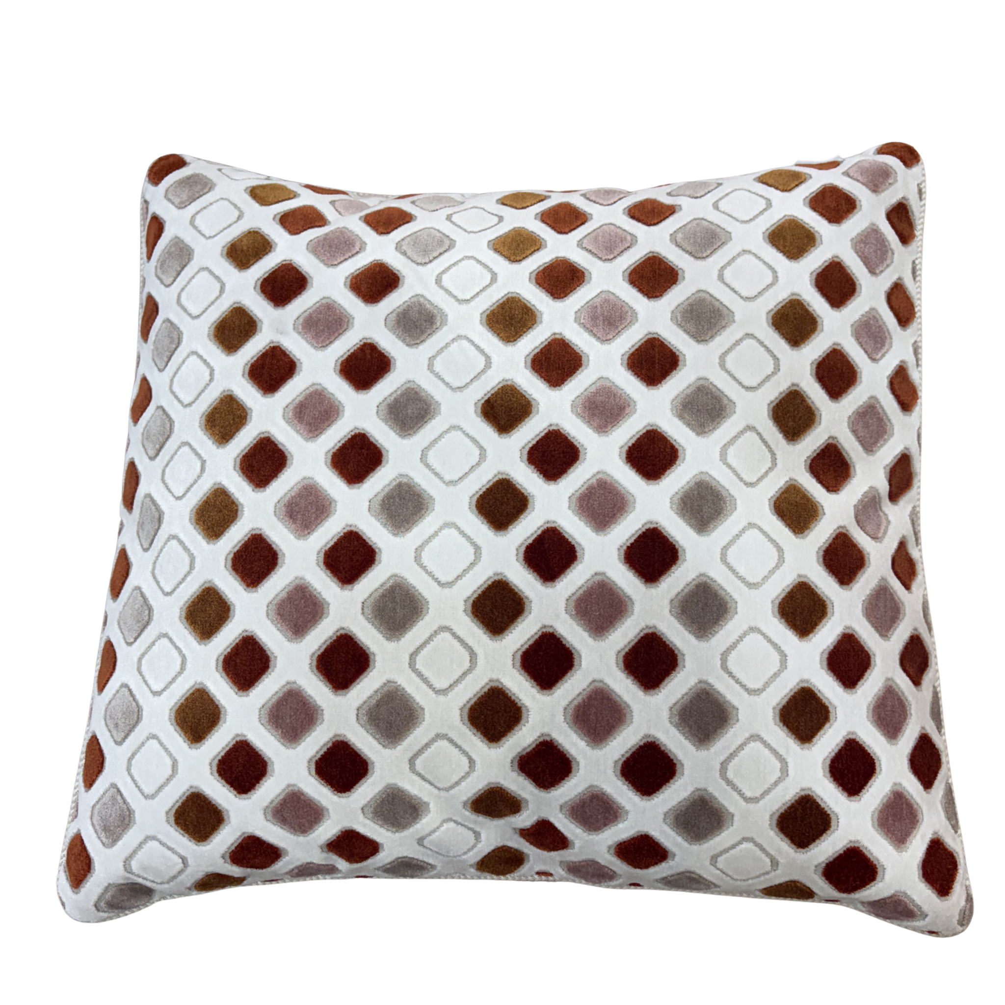 Cut Velvet Orange Pillow