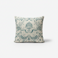 Cream and Teal Fortuny Lumbar
