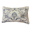 Blue and White Fortuny Lumbar