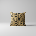 Tan and Black Patterned Pillow