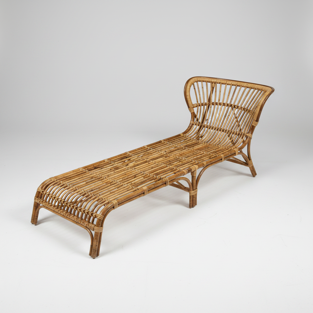 Wicker Chaise Lounge