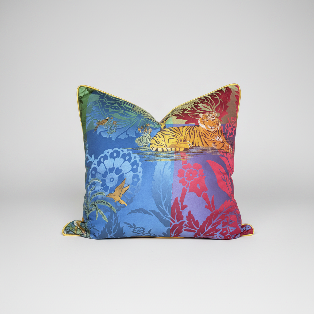 Pair of Pierre Frey Tiger Pillows