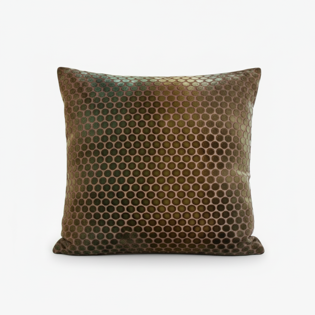 Velvet Dots in Golden Brown