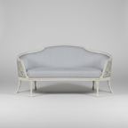 Gustavian Inspired Blue Love Seat