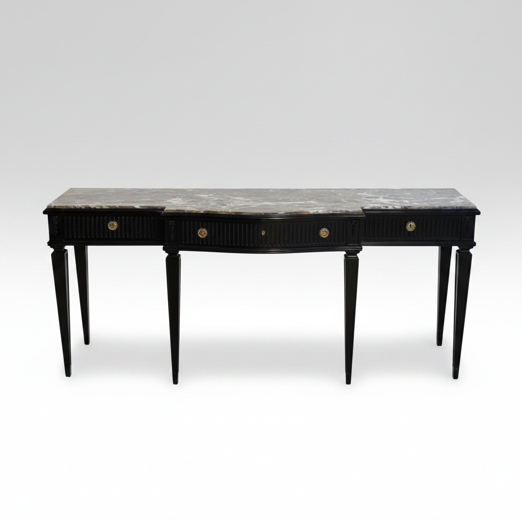 Ebonised Marble Top Console Circa 1900