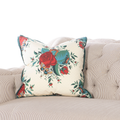 Rose and Butterflies Pillow, 20"