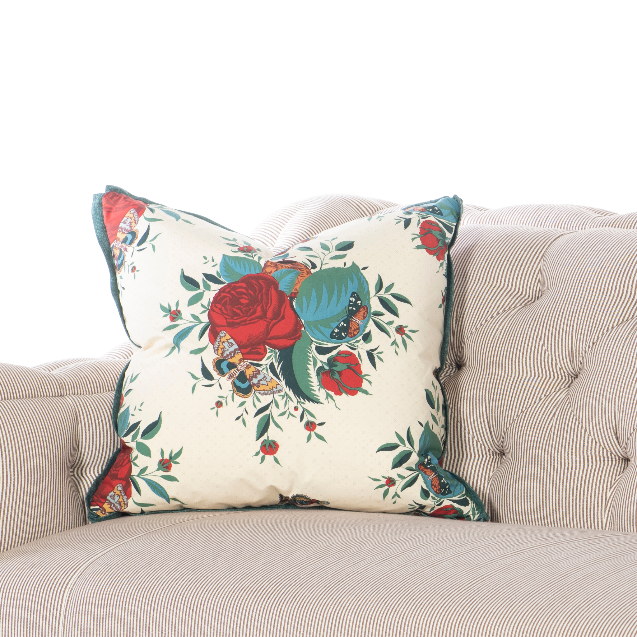 Rose and Butterflies Pillow, 20"