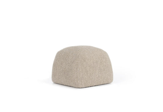 Theo Club Ottoman in Stone Woven