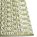 Green Block Print Lamp Shade, 12"