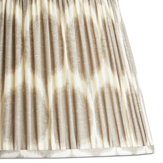 Patterned Pleated Gray Linen Straight Empire Shade 16"