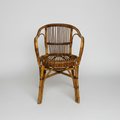 Curved Wicker Arm Chair