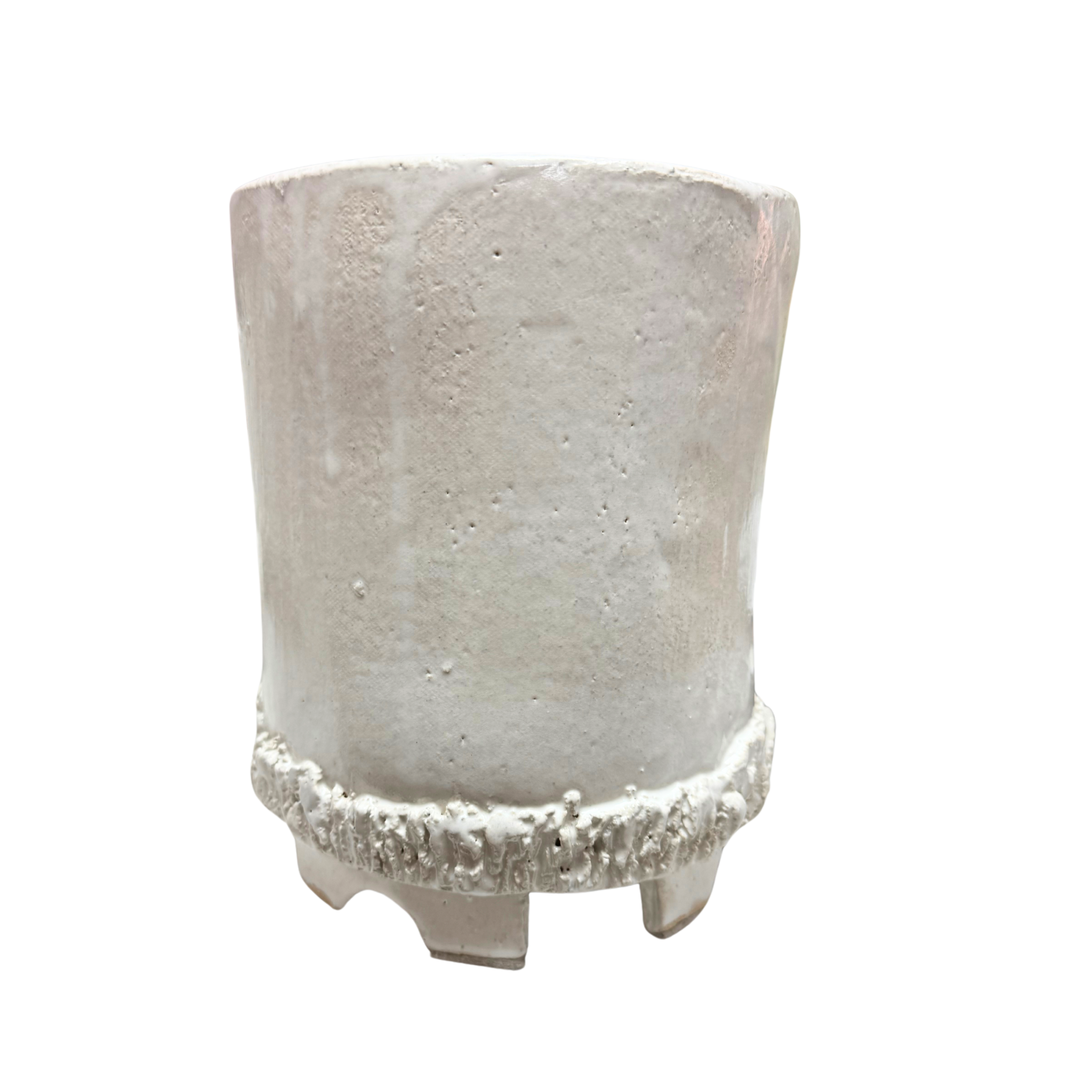 White Footed Ceramic Pots