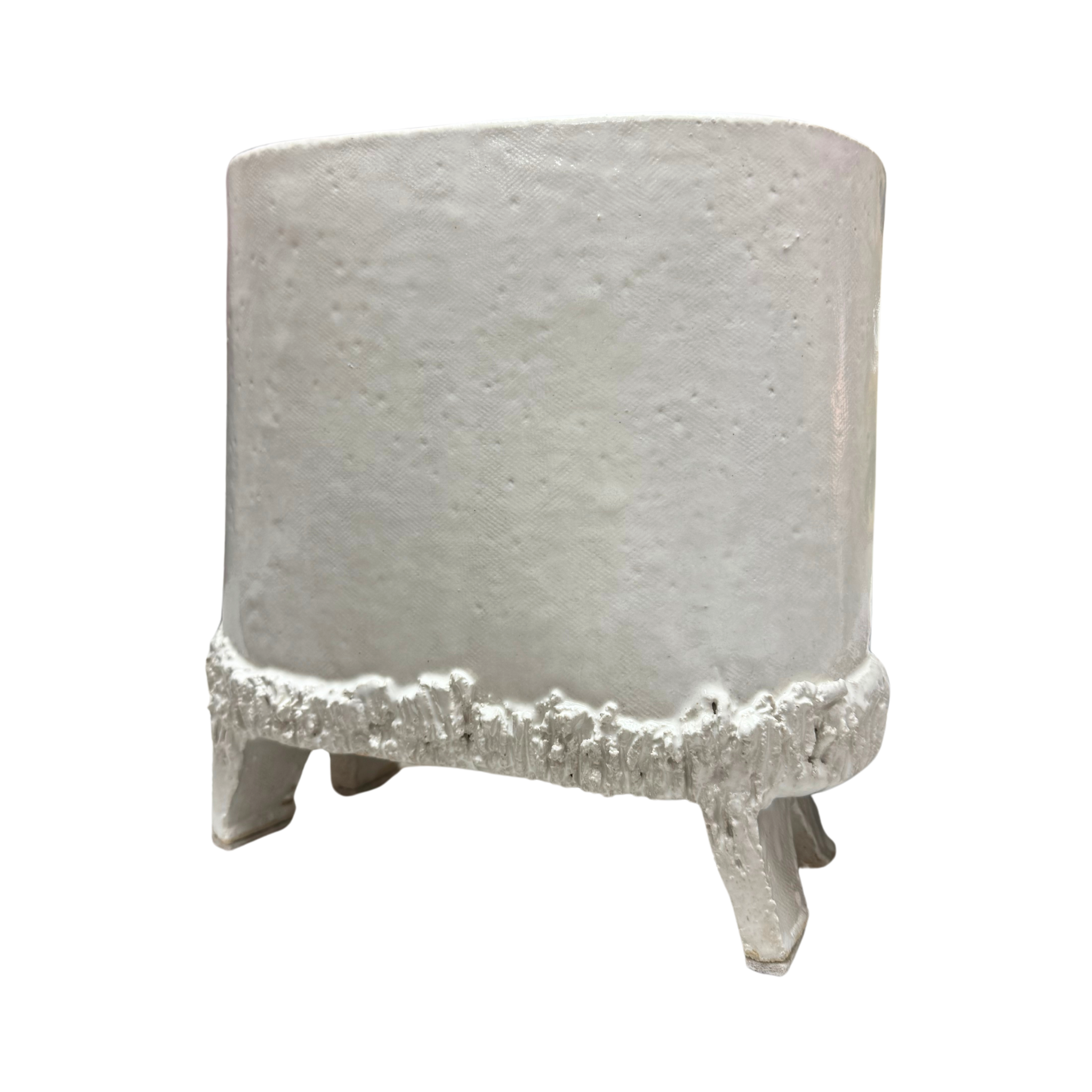 White Footed Ceramic Pots