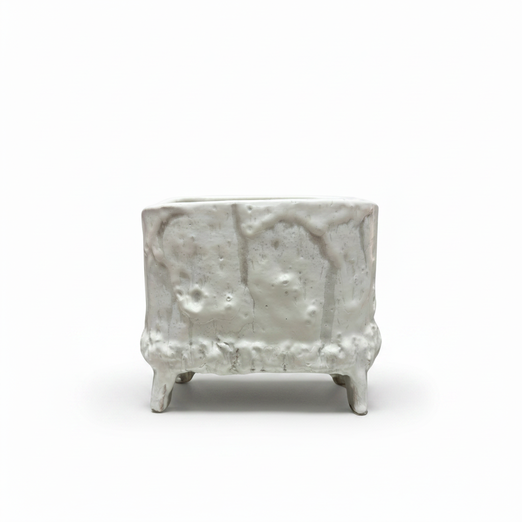 White Footed Ceramic Pots