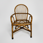 Set of Six Italian Wicker Armchairs