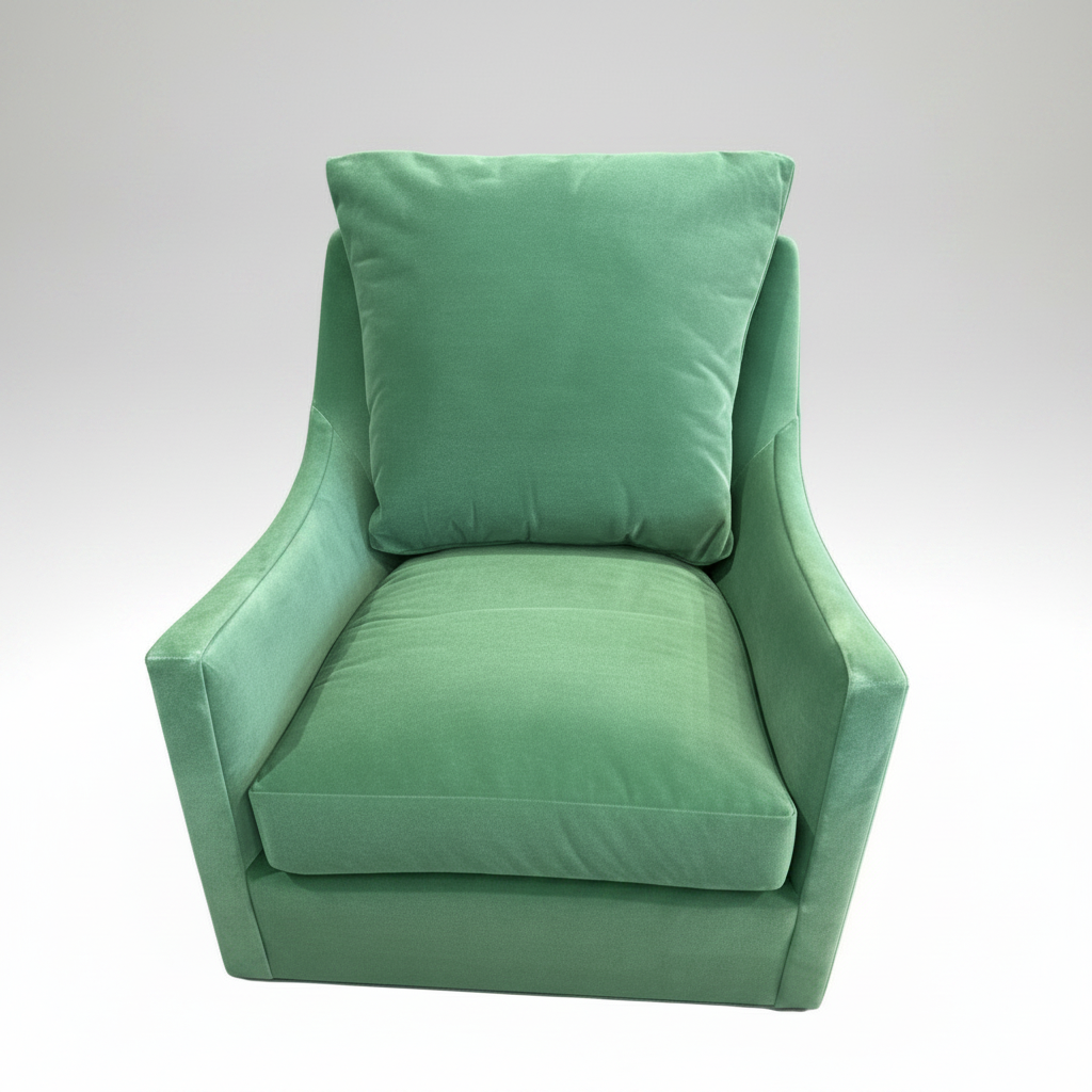 Jules Swivel in Emerald Velvet