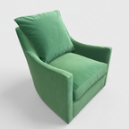 Jules Swivel in Emerald Velvet