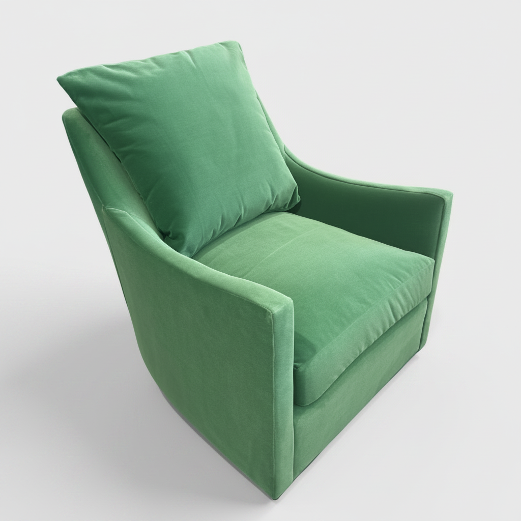 Jules Swivel in Emerald Velvet