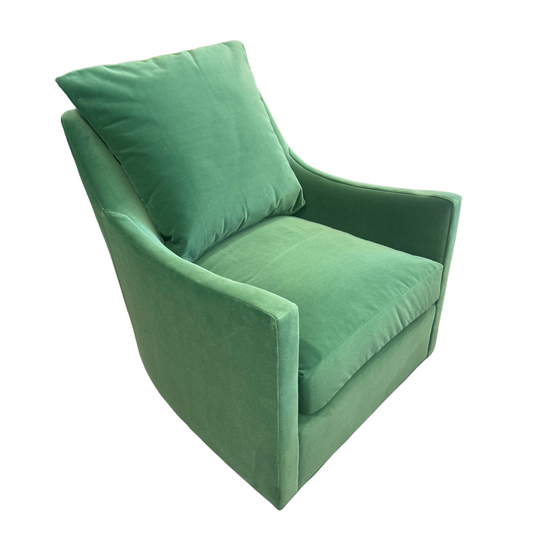 Jules Swivel in Emerald Velvet