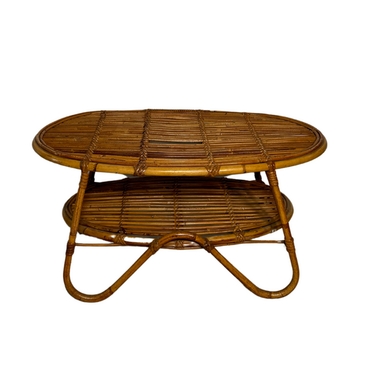 Oval Wicker Table