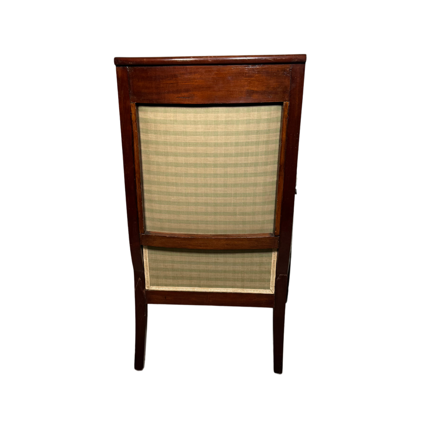 Pair of Empire Chairs in Pin Stripe Silk c1810