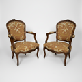 Pair of Louis XV Chairs with Original Needlepoint