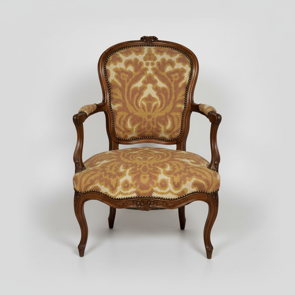 Pair of Louis XV Chairs with Original Needlepoint