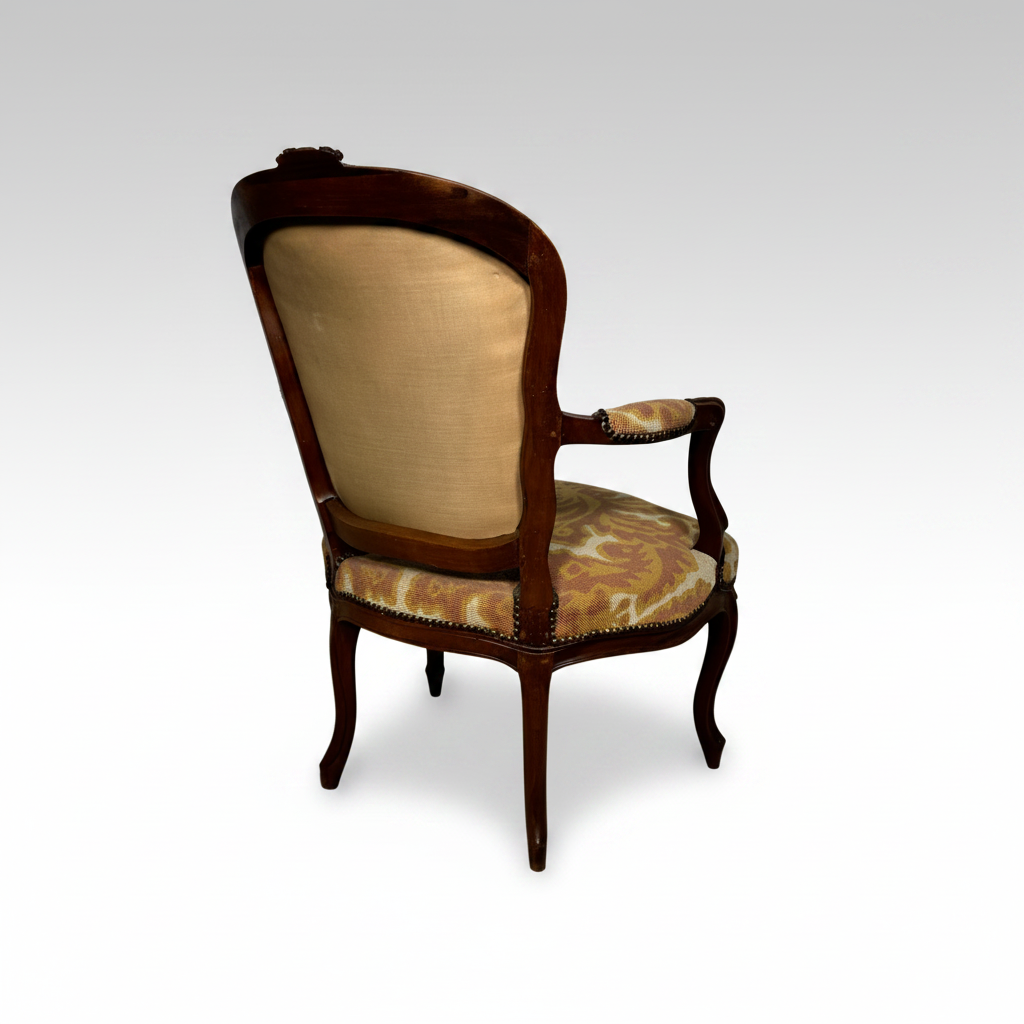 Pair of Louis XV Chairs with Original Needlepoint