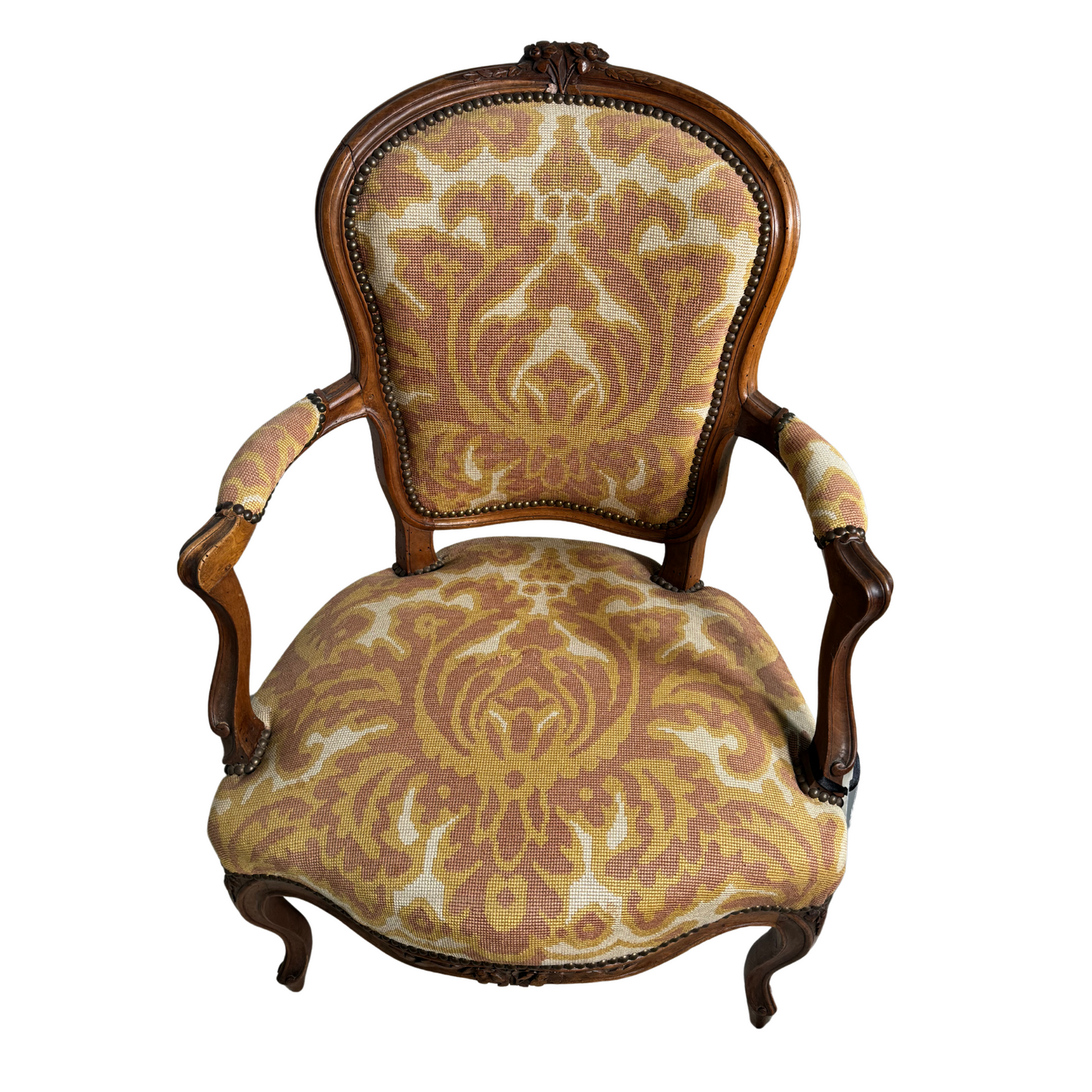 Pair of Louis XV Chairs with Original Needlepoint