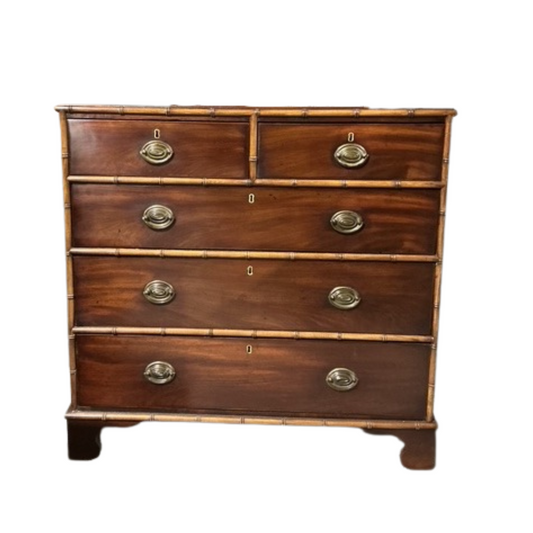 Mahogany Chest with Bamboo Trim, 2