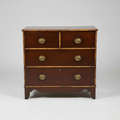 Mahogany Chest with Bamboo Trim, 4 Drawer