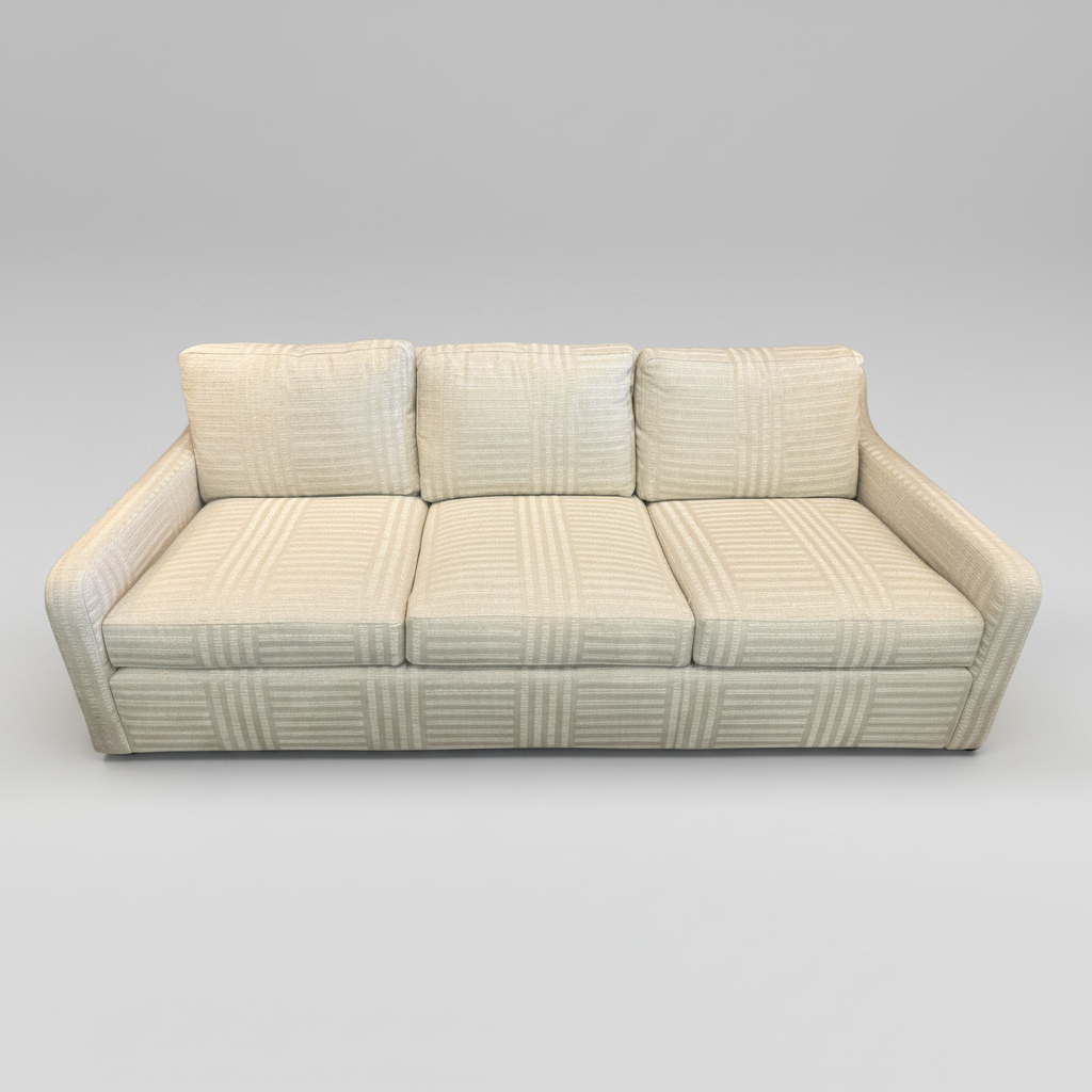 Slope Arm Sofa in Neutral Stripes