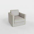 Lilac Swivel Chair with Citron Contrast Welt