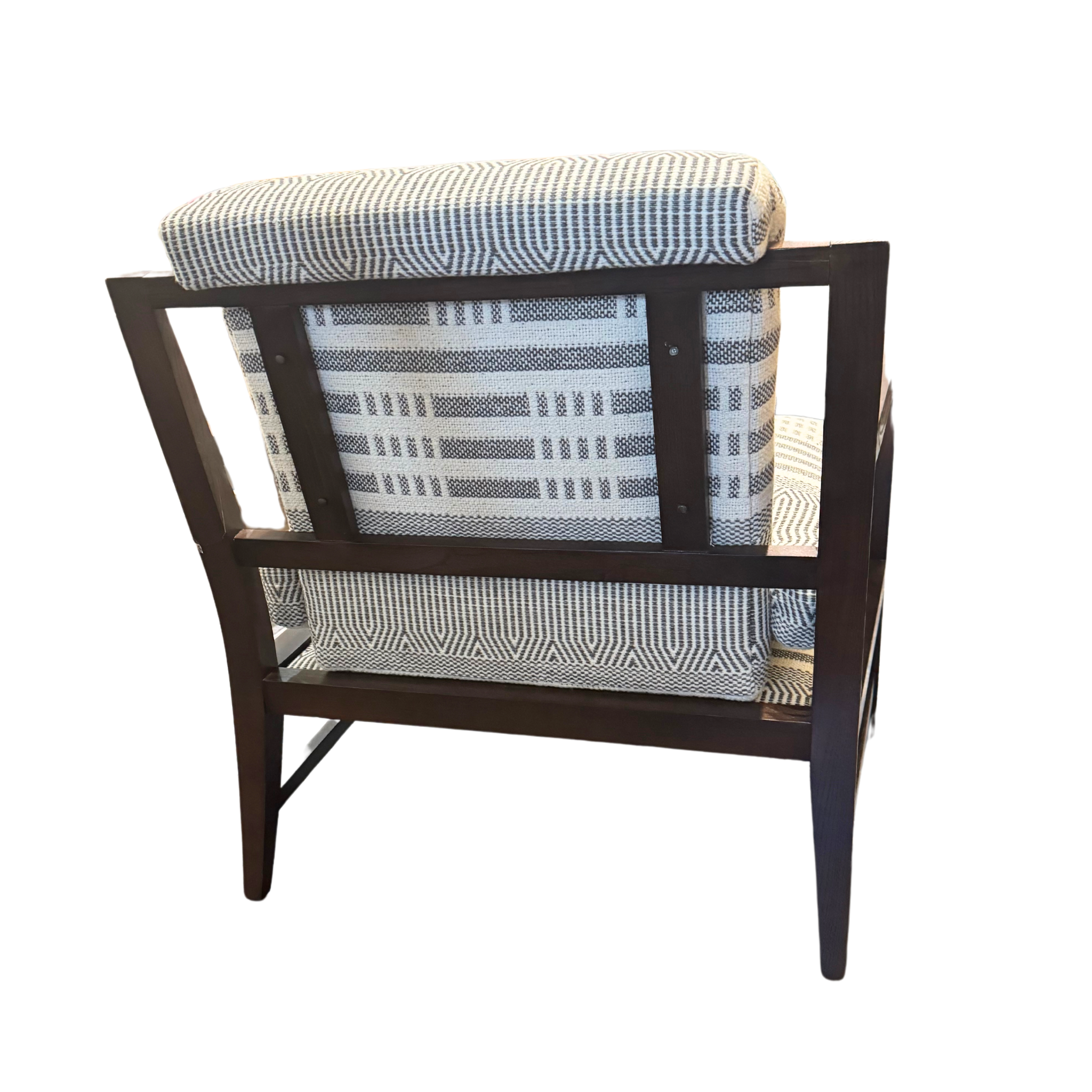 Fold Over Chair in Geometric Stripe + Truffle Finish