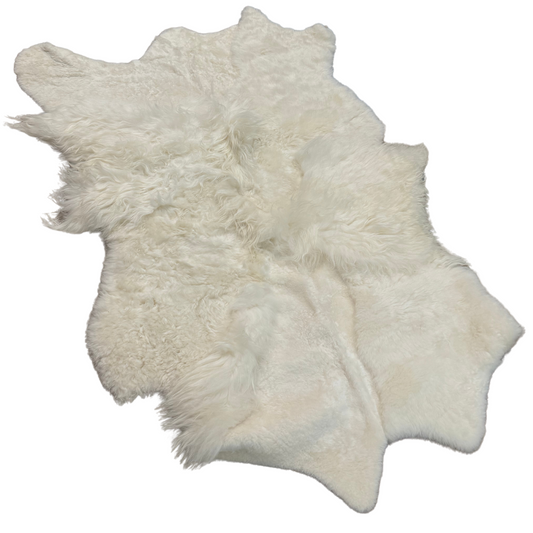 All White Sheepskin Rug