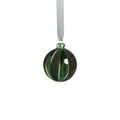 Flocked Green Glass Ornament